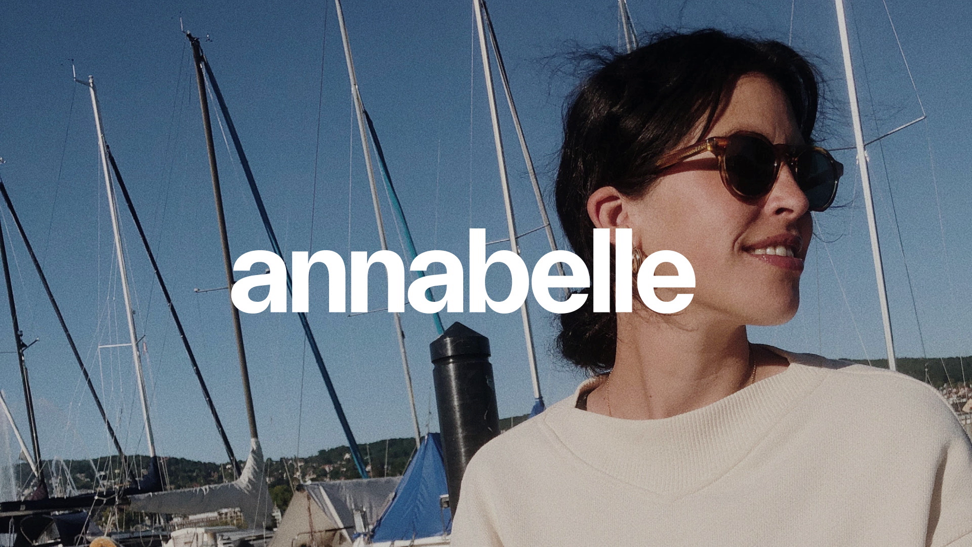 Picture of a woman wearing sunglasses with the caption annabelle