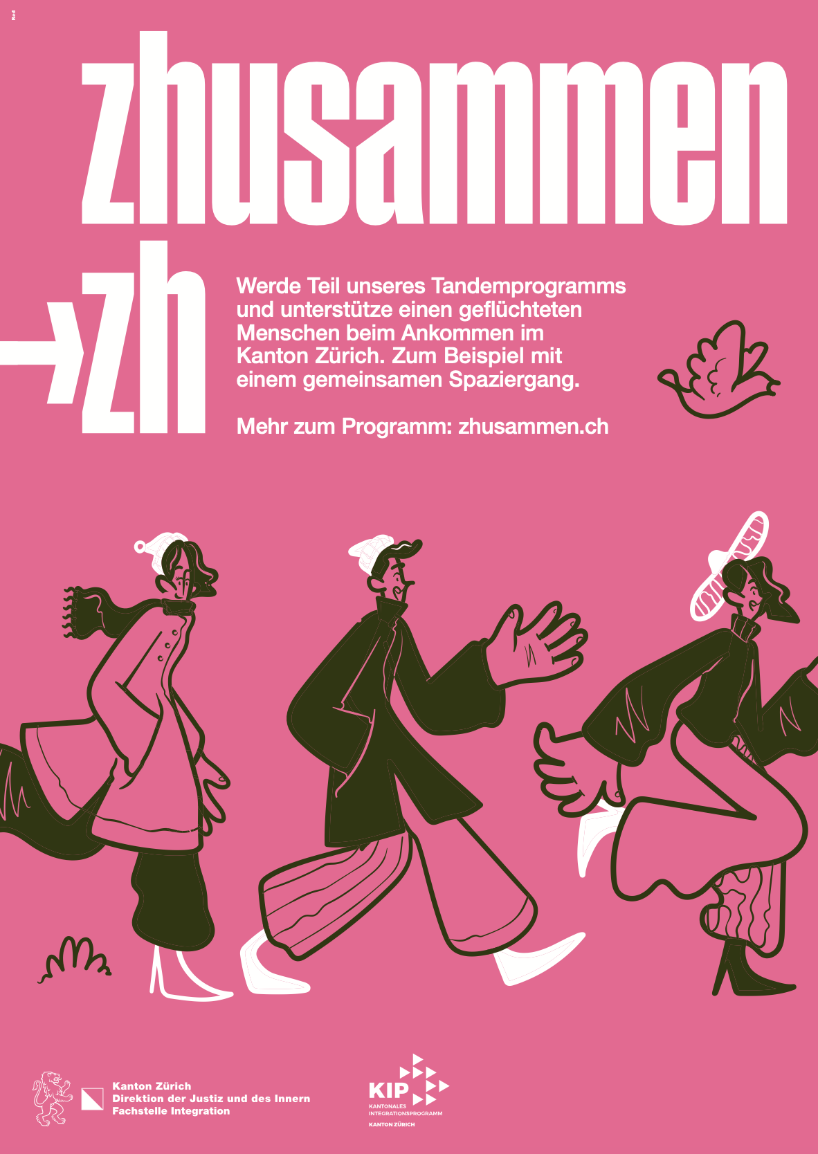 Rod-Kommunikation-Kanton-Zürich-Tandem-zhusammen-Spazieren